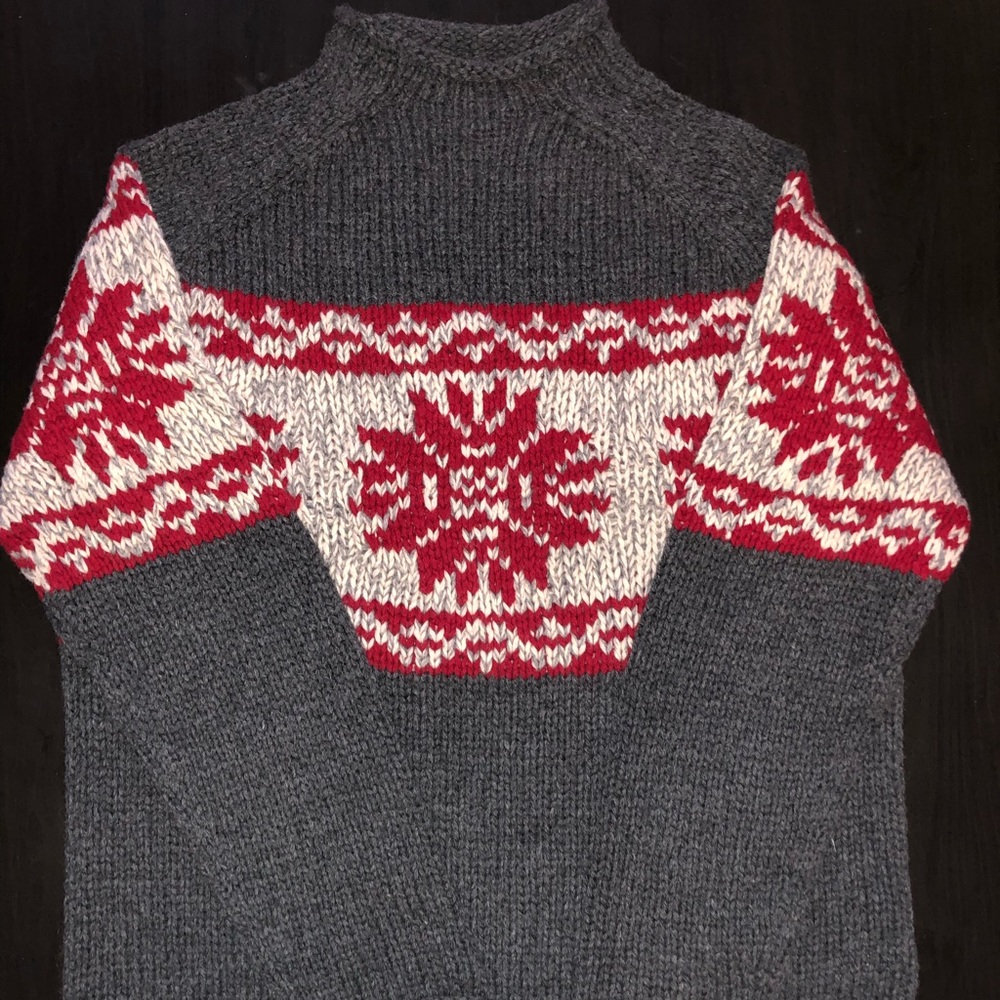 J crew knit men’s lamb wool sweater (L)
